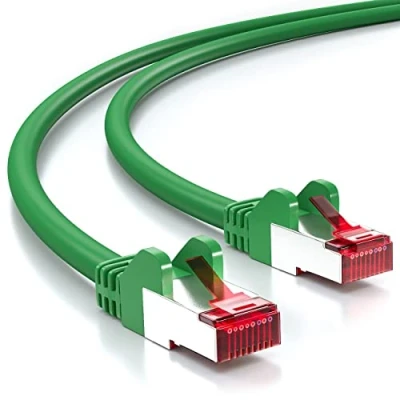 Immagine di deleyCON 5m Cavo Patch CAT6 S/FTP PIMF Schermatura CAT 6 RJ45 di Rete Ethernet LAN Router DSL Switch Modem Verde