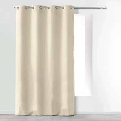 Immagine di douceur d &#039;intérieur tenda a occhielli 140 x 280 cm microfibra unita, Poliestere, naturale,