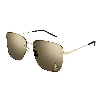 Immagine di Lunettes De Soleil Saint Laurent Sl 312 M Col. 006 Femme Carré Or
