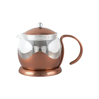 Immagine di La Cafetière Izmir LCTPOT2CPCOP Teiera in vetro con infusore, 2 tazze (rame), 660 ml