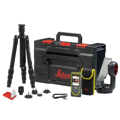 Immagine di Leica DISTO X6 P2P perfetto set di metro laser con adattatore DST 360 X, treppiede TRI 120 e piastra segnale GZM 3 in una valigetta (uso esterno interno)