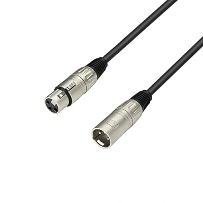 Immagine di XLR Cavo di collegamento Adam Hall K3MMF0100 [1x Presa 1x Spina XLR] 1.00 m Nero