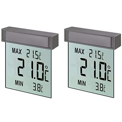 Immagine di TFA Dostmann Vision 30.1025 Termometro digitale per finestra grande, con temperatura esterna, 97 x 22 105 mm, 2 pezzi