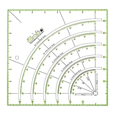 Immagine di Bhina 1 Pezzo Righello Patchwork,Acrilico Patchwork Righello,Multifunzionale Cucire,Righello Cucito,Con Linee Della Griglia A Due Colori,Per Patchwork,Sartoria,Artigianato