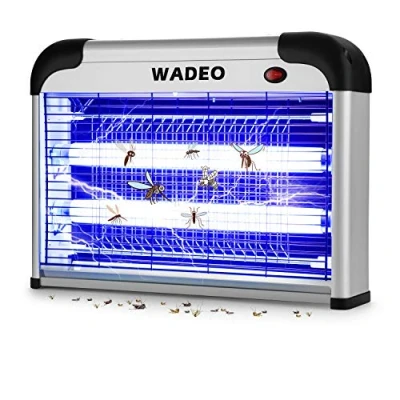 Immagine di WADEO Insetticida elettrico, antizanzare Killer, lampada con luce UV, per interni e giardini, 20 W, 100 m²