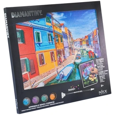 Immagine di DIAMANTINY Burano Quadro Dipingi coi Numeri, Multicolore, 32 x 30 2 cm, 96569