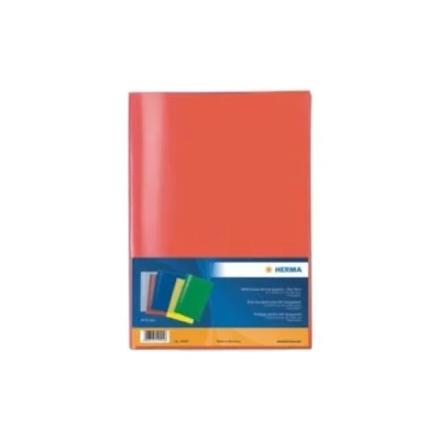 Immagine di Herma 19992 Copertina per libri e quaderni formato A4, confezione da 10 pezzi, colori assortiti trasparenti