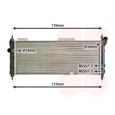 Immagine di Van WEZEL 37002203 Radiatore motore Alluminio 680 280 36 Alette di raffreddamento montate meccanicamente OPEL: Corsa B Hatchback, Combo