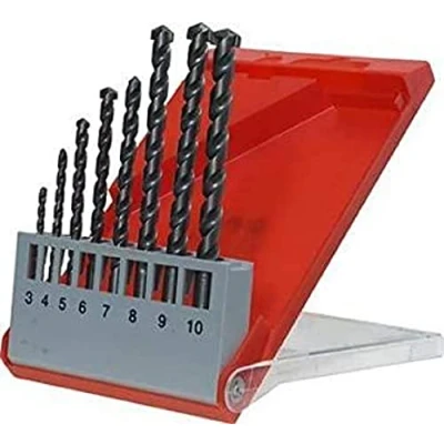 Immagine di kwb 38900 Acciaio per utensili Kit punte pietra 8 parti 3 mm, 4 5 6 7 9 10 mm Lunghezza totale 160 Alberino cilindrico pz.