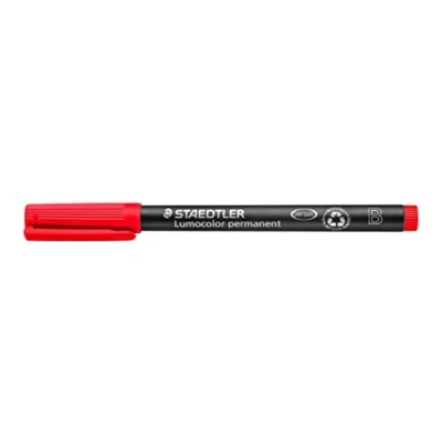 Immagine di STAEDTLER penna universale Lumocolor permanent, colore rosso, punta a scalpello B da 1.0 o 2.5 mm, confezione 10, 314 2, 10 Pezzi