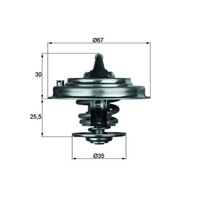 Immagine di MAHLE ORIGINAL TX 34 87D Termostato motore 87 con guarnizione AUDI: A4 B5 Sedan, A6 C5 Avant, Sedan