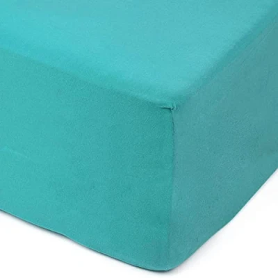 Immagine di Amago Lenzuolo con Angoli 140 x 200 cm, Per Letti Boxspring e ad Acqua, 50 100% Cotone, Petrolio