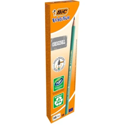 Immagine di Bic Matita In Grafite, Evolution Ecolutions, Per Scrivere A Scuola E Ufficio, Verde, 12 Unità (Confezione da 1)