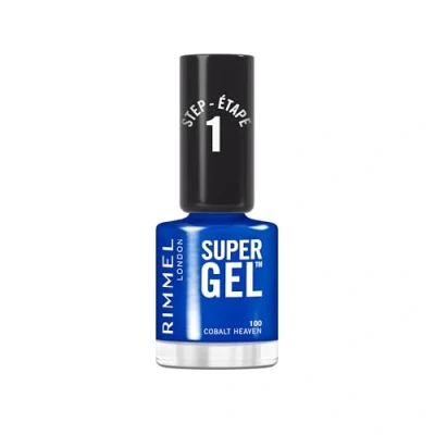 Immagine di Rimmel Super gel, 100 Cobalt Heaven, Smalto a lunga tenuta, Applicazione facile, Manicure effetto Resistente alle scheggiature, Formula clean, 12 ml