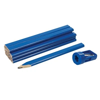 Immagine di Silverline, 250227, Set di matite da carpentiere con temperino, 13 pz.