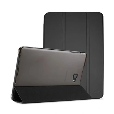 Immagine di ProCase Custodia per 2016 Galaxy Tab A 10.1 (SM T580/T585/T587)[Vecchio Modello], Smart Cover Ultra Sottile e Leggero con Auto Svegliati/Sonno Funzione, Traslucida Smerigliata Nero