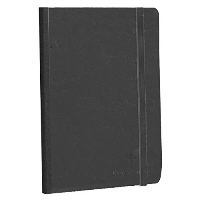 Immagine di Clairefontaine 795461C Collection Age Bag Un taccuino Cousu Dos Toilé nero A5 14,8x21 cm 192 pagine rigate carta bianca 90g copertina in lustrée a grana grossa effetto cuoio