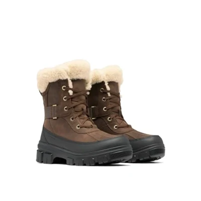 Immagine di Sorel Torino Parc Boot WP, Stivali da Neve Impermeabili, Donna, Tobacco/Black 5, 40.5 EU