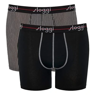 Immagine di Sloggi 2ER Packstart C2P BOX Culotte, Uomo, Taglia: Medium, Schwarz dunkelgrau