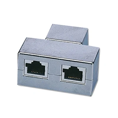 Immagine di Digitus RJ45 Rete Adattatore CAT 5, 5e [2x Spina 1x RJ45] Grigio