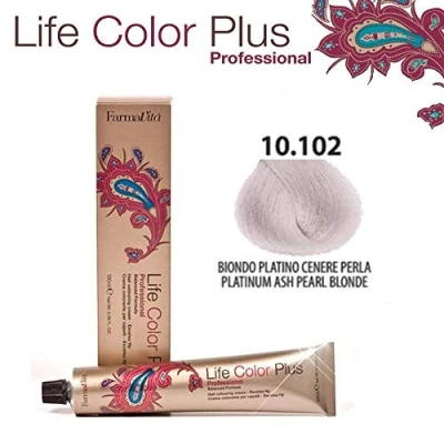 Immagine di Life Color Plus 10.102 Biondo Platino Cenere Perla Crema Colorante per Capelli FarmaVita 100 ml