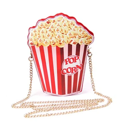 Immagine di LUI SUI Borsette per ragazze in pelle PU Popcorn Borsa carina a tracolla piccola con personalità