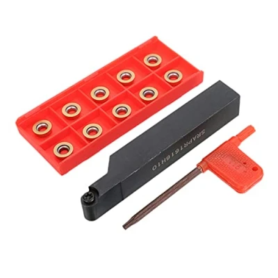 Immagine di Maizoon SRAPR1616H10 Supporto per Lama Tornitura e Alesatura CNC Fresatura Frontale con 10 Inserti in Carburo RPMT10T3MO Chiave DZ12