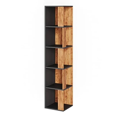 Immagine di Vicco Armadio ad angolo Lio bianco verticale Libreria a muro Divisorio 5 piani