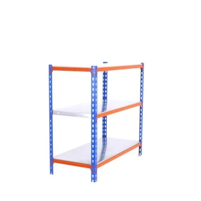 Immagine di Simon Rack Étagère Rangement à 3 Niveaux, 180 kg Capacité de Charge et Point Flexion, 1000x1000x400 mm, Lourde, Garage, Bleu/Orange/Galvanisé Simonclick