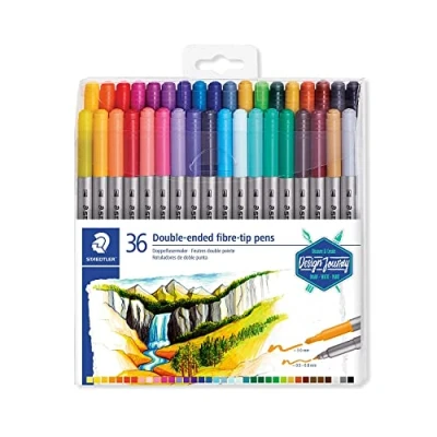 Immagine di STAEDTLER 3200 Design Journey Set 36 Pennarelli Da Colorare doppia punta 3,0 mm e 0,5 0,8 assortiti