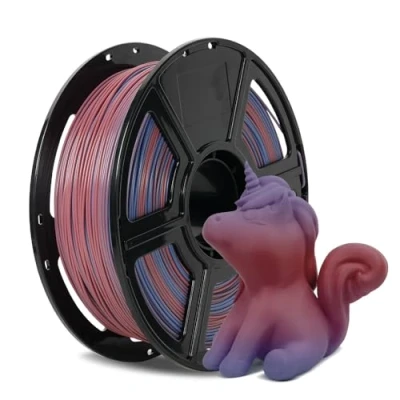 Immagine di FLASHFORGE Filamento per stampanti 3D con cambio di colore graduale in PLA da 1,75mm, bobina 1kg (2,2 libbre), precisione dimensionale +/ 0,02mm, migliore tenacia e assenza nodi (Rosa&amp;Blu)