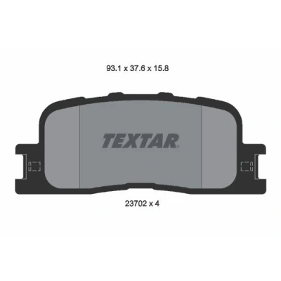 Immagine di TEXTAR 2370201 Kit pastiglie freno Non predisposto per contatto segnalazione usura