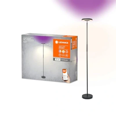 Immagine di LEDVANCE LADVANCE Smart+ WiFi Floortown Wall e Stocking Lamp, Nero, 13,5 W, 1750LM, Luce Bianca Colore Regolabile, 2 Sorgenti Luminose, Dimmerabile, Durata della Vita Ottima, RGB, 3000k
