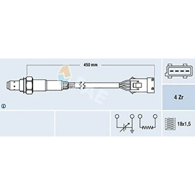 Immagine di FAE 77165 Sonda lambda CITROËN: Saxo Hatchback, Xsara Berlingo / First I, PEUGEOT: 106 II I Hatchback