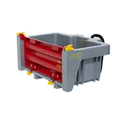 Immagine di Rolly Toys RollyToys RollyBox 408948 Rimorchio per trattori Bambini dai 3 ai 10 Anni, con Funzione Ribaltabile, Grigio, Colore Rosso/Argento,