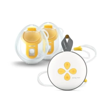 Immagine di Medela Swing Maxi Hands Free Tiralatte Elettrico Doppio, Design Portatile ideale in Viaggio, Facile e Intuitivo da usare, Compatibile con App Family