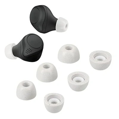 Immagine di kwmobile Gommini Auricolari Memory Foam Set da 6 Compatibile con Jabra Elite 75t /65t / Active Cuffie In Ear Schiuma 3 Size grigio