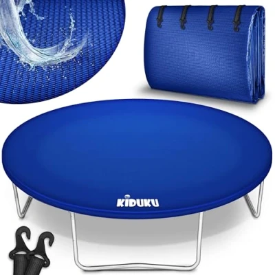 Immagine di KIDUKU Telo Protettivo Copertura per Trampolino Elastico 244 427 cm Tappeto di Protezione dalle Intemperie Tappeti Elastici Telone Antipioggia, Resistente ai Raggi UV