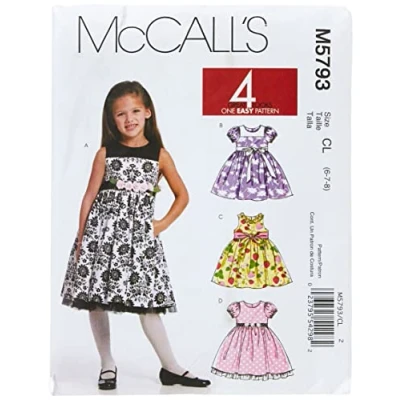 Immagine di McCall&#039;s Patterns M6819 Cartamodello A5 per Costume da Donna, Taglie dalla 38 alla 46, Confezione 1, Bianco