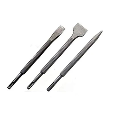 Immagine di SET 3 SCALPELLI PUNTA E TAGLIO CON ATTACCO SDS PLUS LUNGHEZZA 250 mm