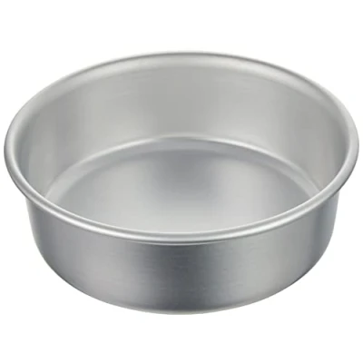 Immagine di Pentole Agnelli Linea Pasticceria e Pizza Tortiera Conica in Alluminio con Orlo (H 8 Cm), Argento, 24 cm