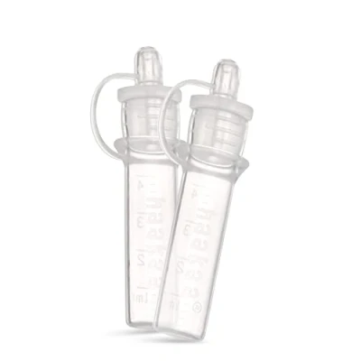 Immagine di haakaa Kit per la raccolta di colostro in silicone 5 ml 2 PEZZI (PRE STERILIZZATI), Siringhe il latte materno da raccogliere, nutrire e