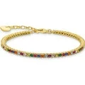Immagine di THOMAS SABO A2021 996 7 L19V Bracciale da tennis donna placcato Oro giallo 750, con pietre colorate, lunghezza: 16 19 cm, Argento sterling Gemma giallo, Zirconia cubica