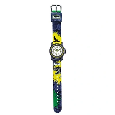 Immagine di Scout Orologio da polso analogico al quarzo, in tessuto, 280376039, Giallo, grigio, cinghia