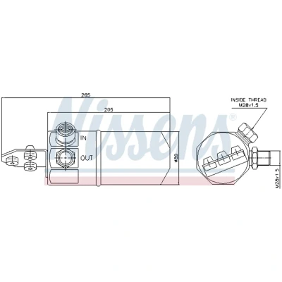 Immagine di NISSENS 95194 Essiccatore Climatizzatore R 134a Alluminio AUDI: A4 B5 Avant, A6 C5 VOLKSWAGEN: Passat Variant