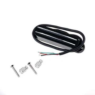 Immagine di Musiclily Dual Hot Rail High Output Chitarra Pick Up Humbucker Formato Single Coil per Fender Squier Strat, Nero