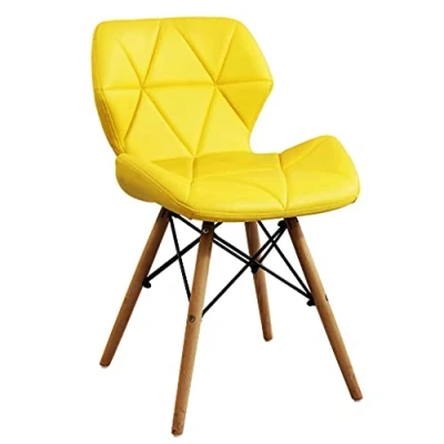 Immagine di MilaniHome.it Sedia Da Cucina Moderna Di Design In Ecopelle Similpelle Stile Moderno Gambe Legno Per Sala Pranzo, Cm 41x49x71 H