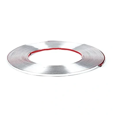 Immagine di MASO Modanatura cromata per auto, finitura decorativa, striscia autoadesiva, 6 mm x 15 m, colore: Argento