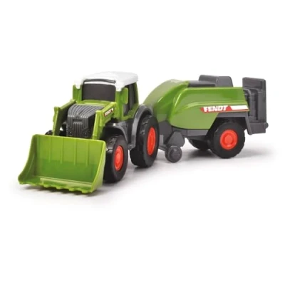 Immagine di Dickie Toys Fendt Micro Farmer (9 cm) Set trattore con ciondolo originale Fendt, selezione casuale, per bambini dai 3 anni in su, multicolore, 203732002