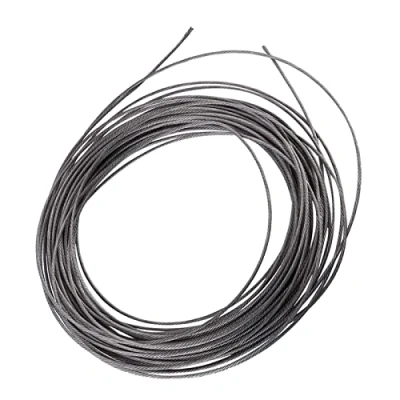Immagine di Corda Metallica, 15m Lunghezza 1,5mm Diametro, Cavo Metallico, in Acciaio Inossidabile Fune per Realizzare Cavi Stendibiancheria Da Esterno/Filo Metallico/Recinto di Filo